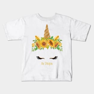 Unicorn Lashes: Be Unique Kids T-Shirt